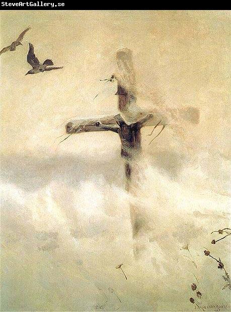 Jozef Chelmonski Cross in blizzard.